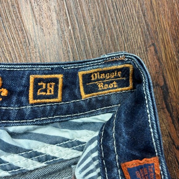 Rock Revival Maggie Boot Jeans Dark Wash Flap Pocket Women’s Size 28 - Picture 5 of 13